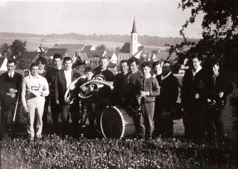 Die Edenhauser Musikanten am 29.06.1969 auf dem Kugelberg